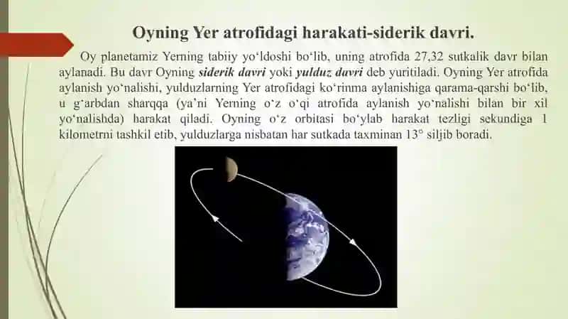 Oyning harakati va fazalari.Quyosh va oy tutilishlari.  Teleskoplar va  ularning xarakteristikalari  mavzusiga doir masalalar yechish va ularni yechish metodikasi 3