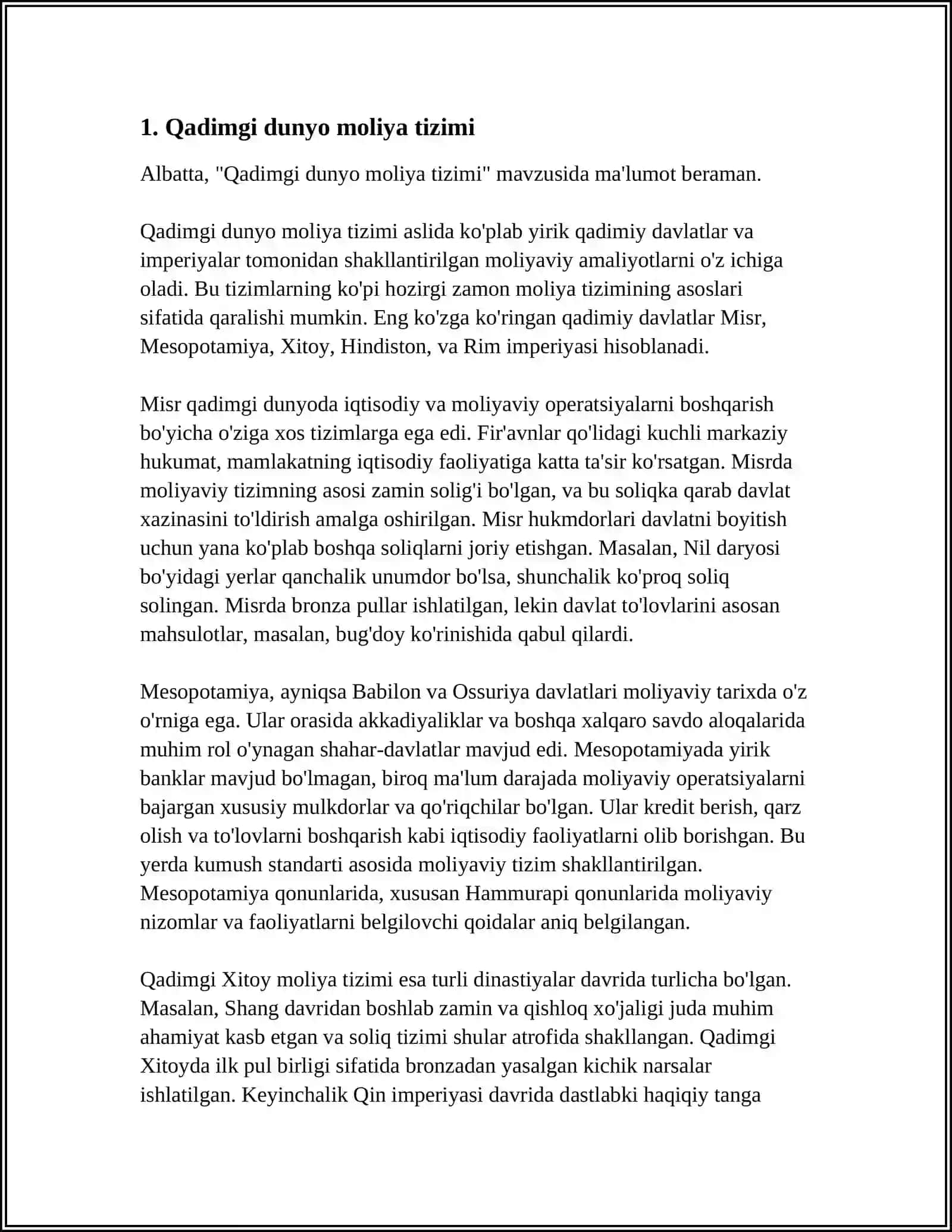 Qadimgi dunyo moliya tizimi 3