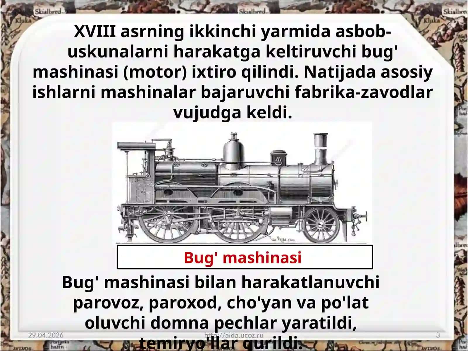 8-sinf O'zbekiston tarixi dars ishlanma. O'zbek xonliklarining taraqqiyotda orqada qolish sabablari va oqibatlari 3