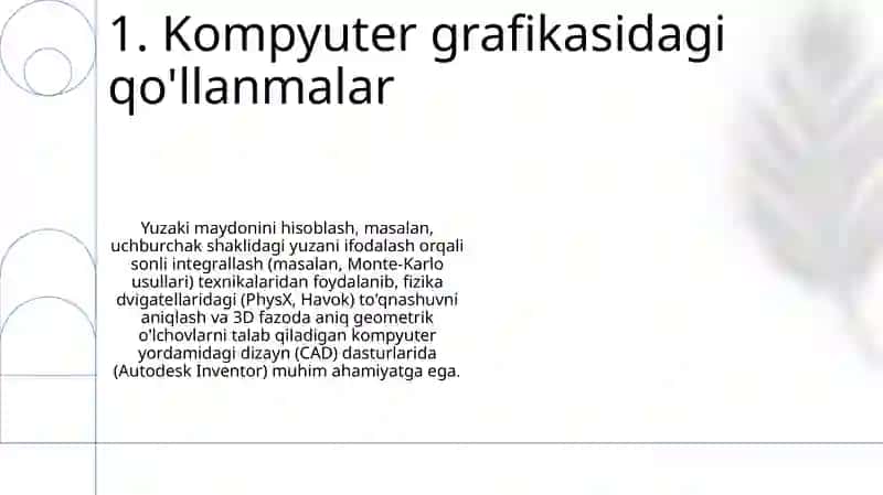 Sterjen kondalang kesim yuzasining geometrik xarakteristikalarini tadqiqot qilish 3