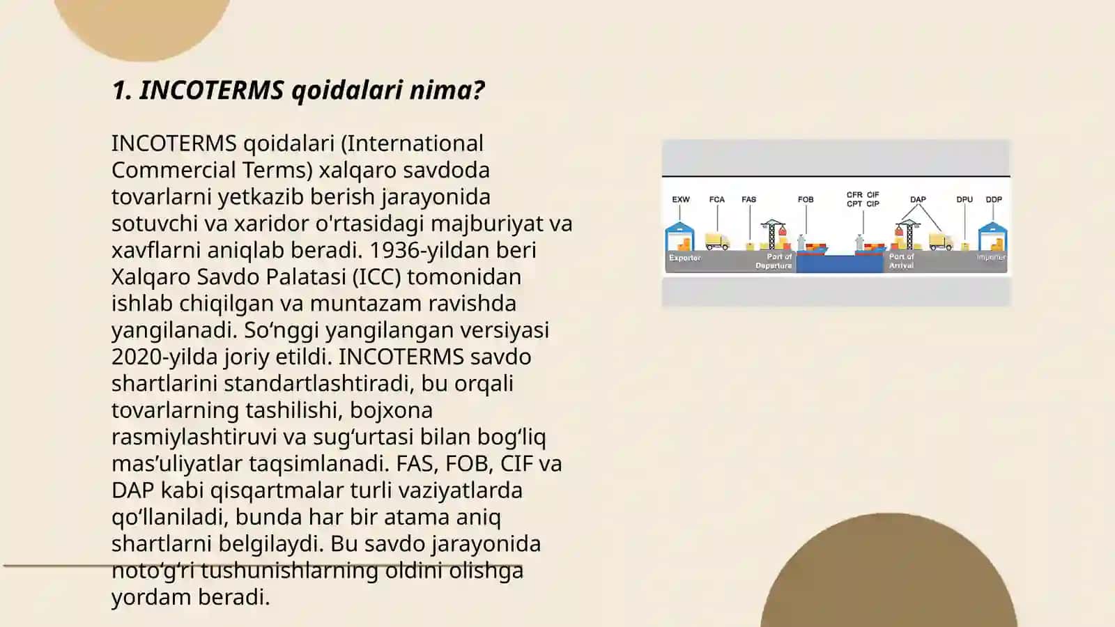 INCOTERMS qoidalari va ularning amaliy qo‘llanilishi 3