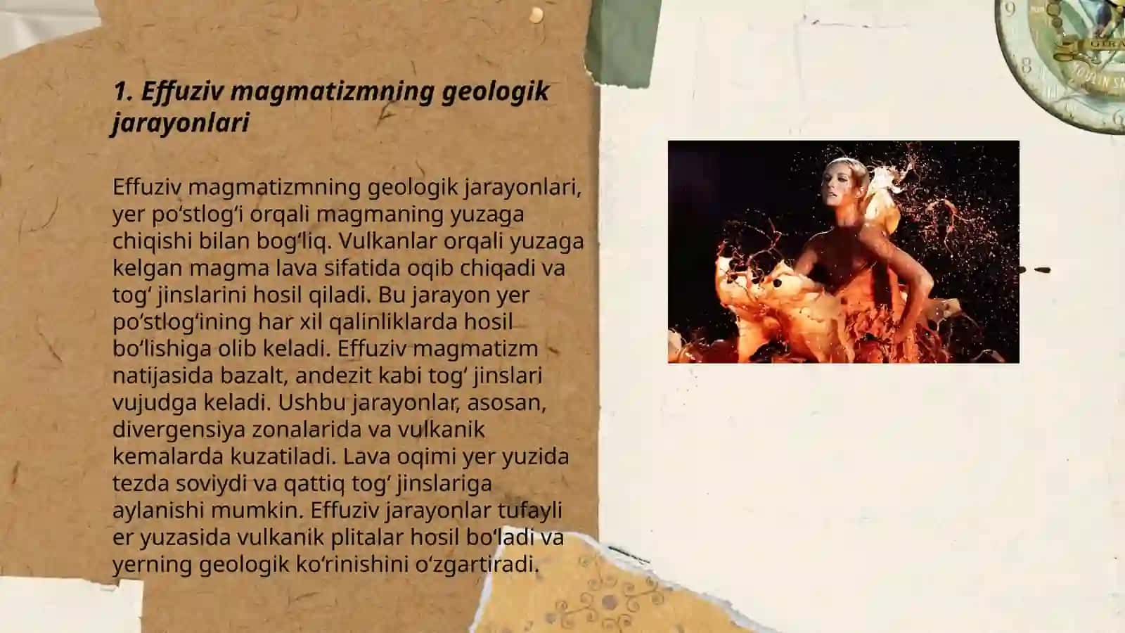 Effuziv magmatizm va vulkanizm jarayonlarini o‘rganish 3