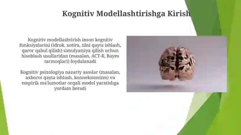Kognitiv psiologiyada modellashtirish metodi 3