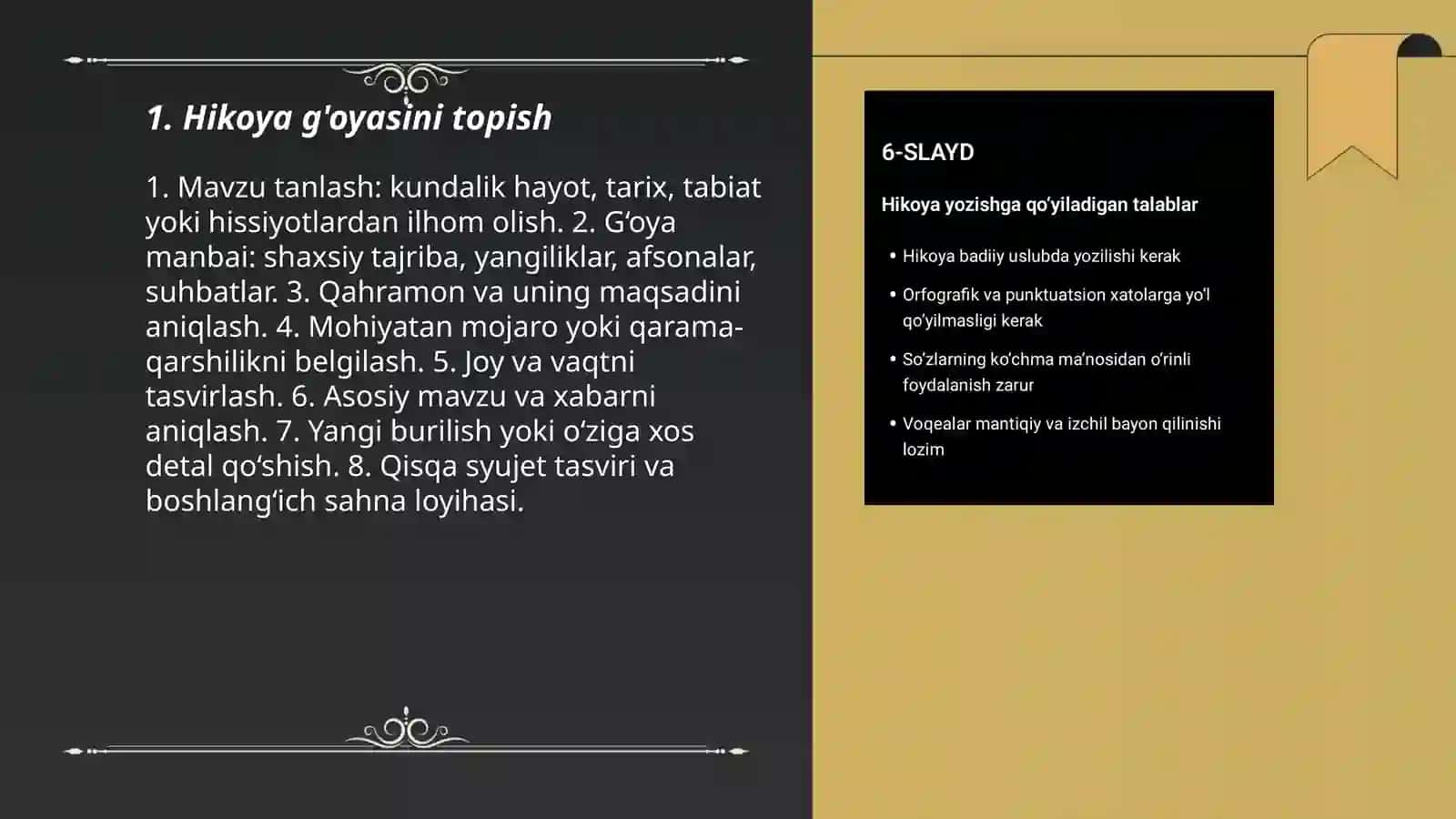Hikoya yaratish Abdurasulova Farangiz 3