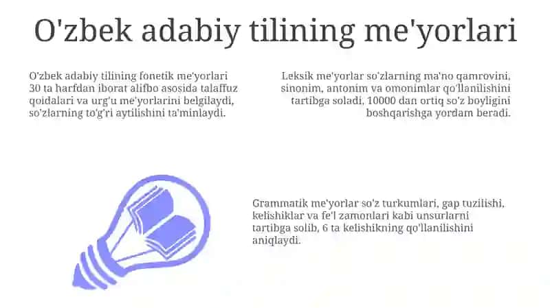 O'zbek adabiy tilining me'yorlari 3