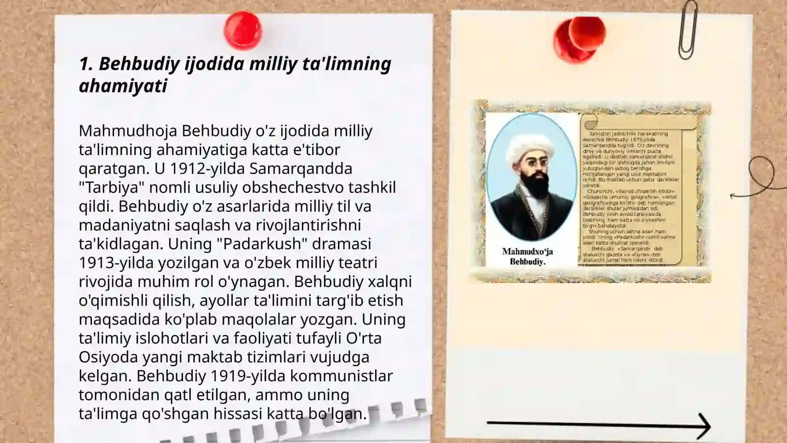 Behbudiy,A.Avloniy,H.H.Niyoziy ijodida ilgari surilgan talim tarbiyaga oid g'oyalar 3
