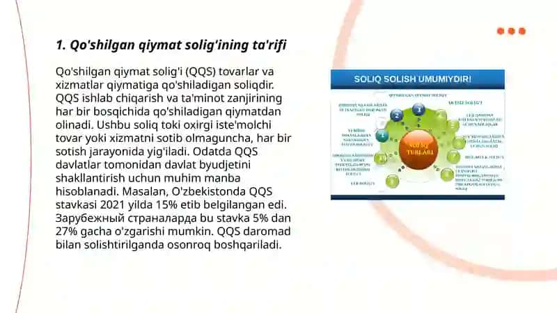 Qoshlilgan qiymat soligi:soliq tolovchilar va soliq solish obyekti 3