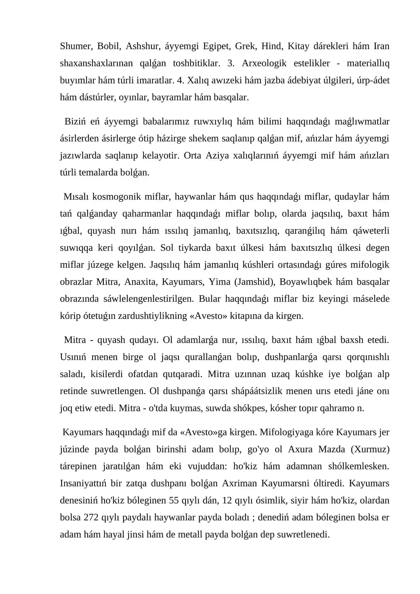 Baslanǵısh tálimde oqıwshılardıń ruwxıylıǵın túrli qáwiplerden asırawda xalıq awızeki dóretiwshiliginiń ornı 3