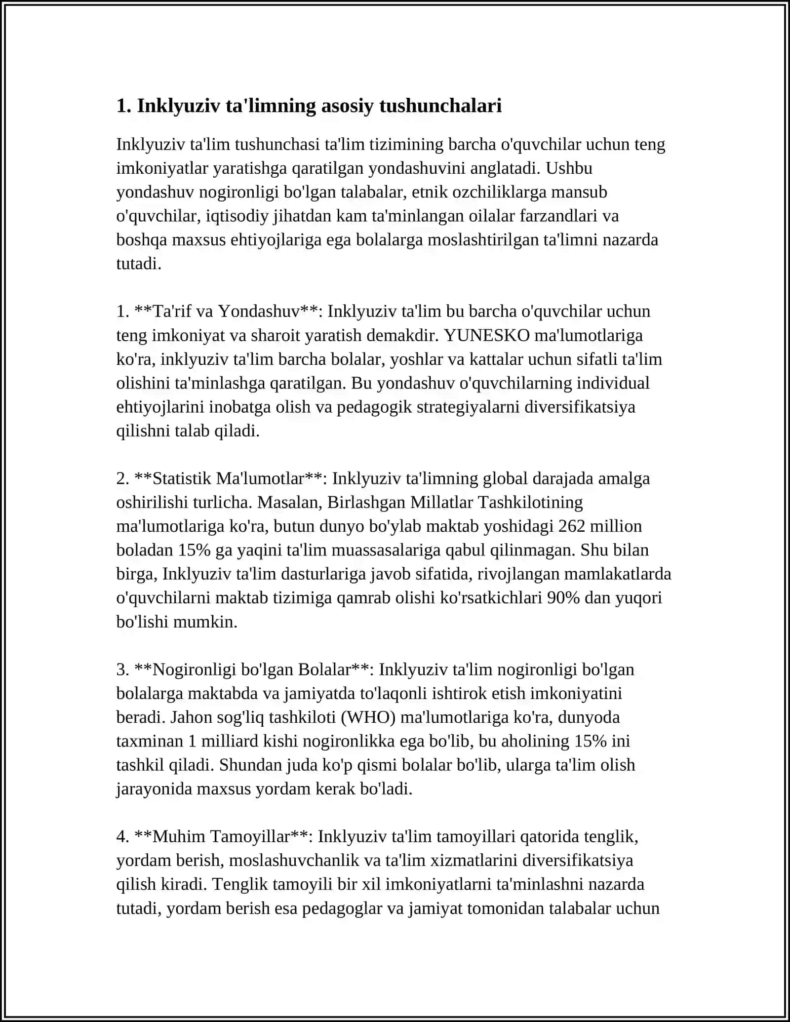 АLOHIDА TА’LIM EHTIYOJLАRI BО‘LGАN BOLАLАRNING INKLYUZIV TА’LIMI YANGI TА’LIMIY АMАLIYOT SIFАTIDА 3