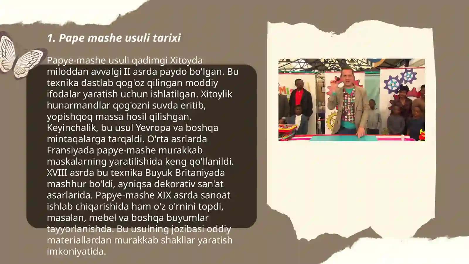 Pape mashe usuli. Pape mashe usulida òyinchoqlar yasash. Pape mashe usulida òyinchoqlar yasash uchun zaruriy materiallar. Pape mashe usulida turli buyumlarni yasash. Chinni xamir bilan ishlash texnalogiyasi 3