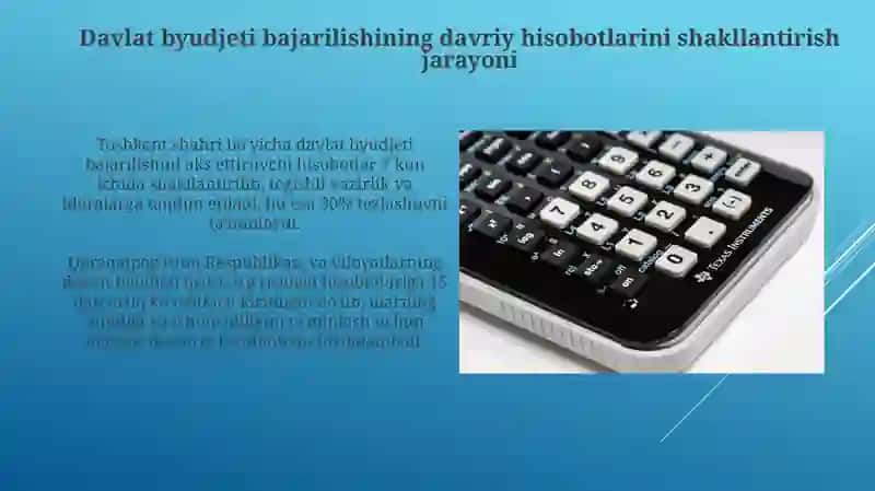 Davlat budjeti ijrosi bo‘yicha davriy hisobotlarni shakllantirish 3