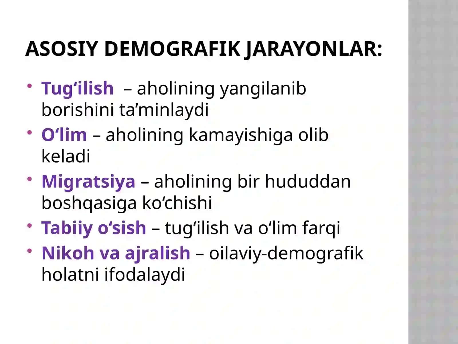 Demografik jarayonlar 3