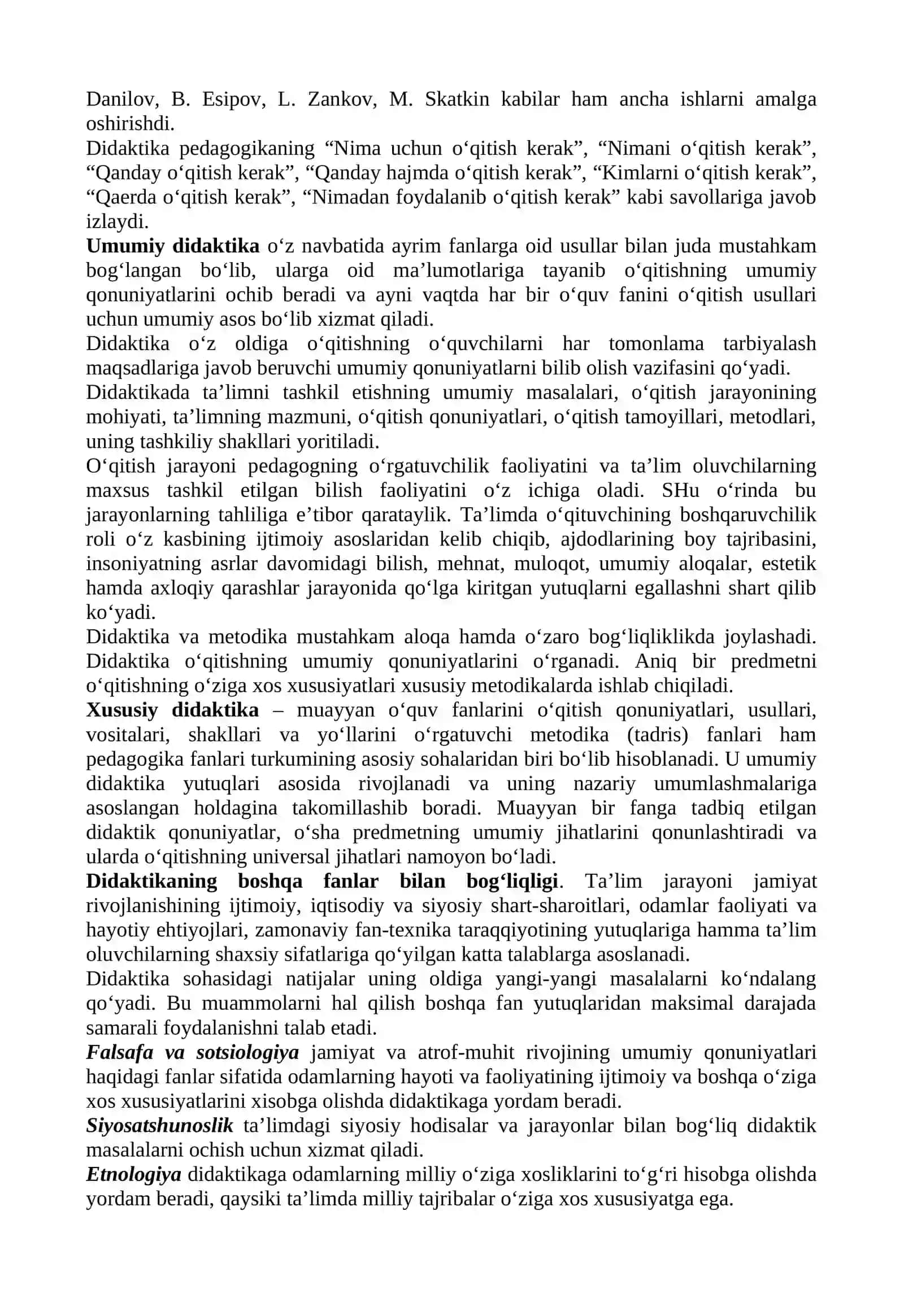 Didaktik vositalar. O’qitish usullari va shakillari xaqida tushuncha va didaktika - pedagogik ta’lim nazariyasi sifatida 3