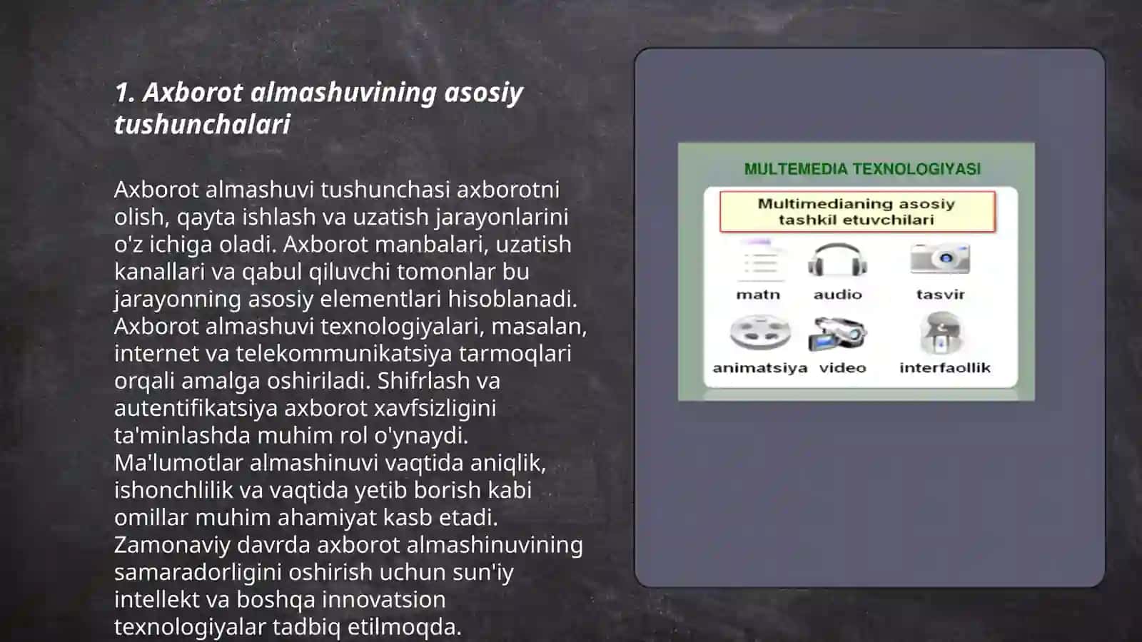 Axborot almashuvining kommunikativ xususiyati 3