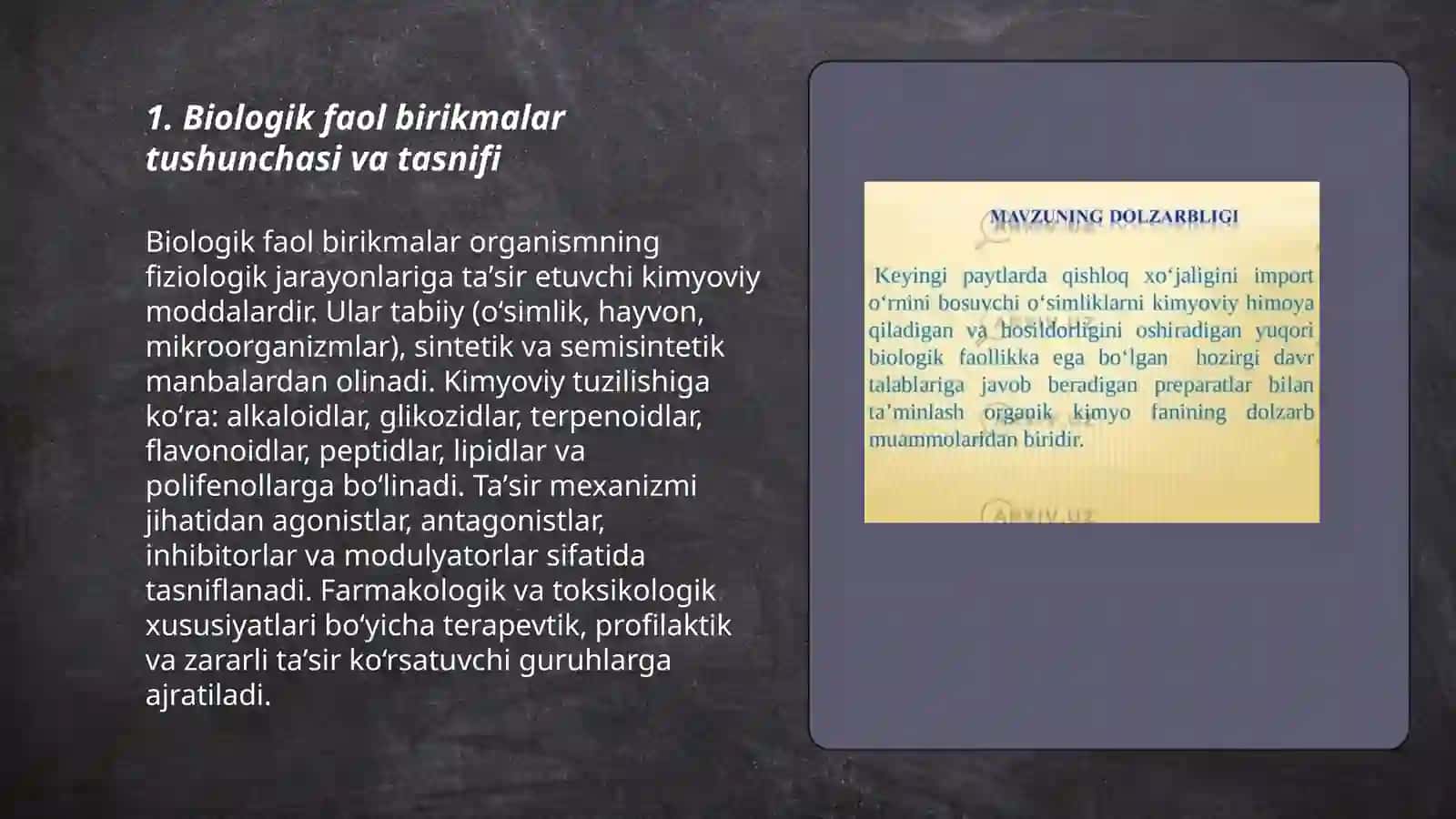 Biologik faol birikmalar 3