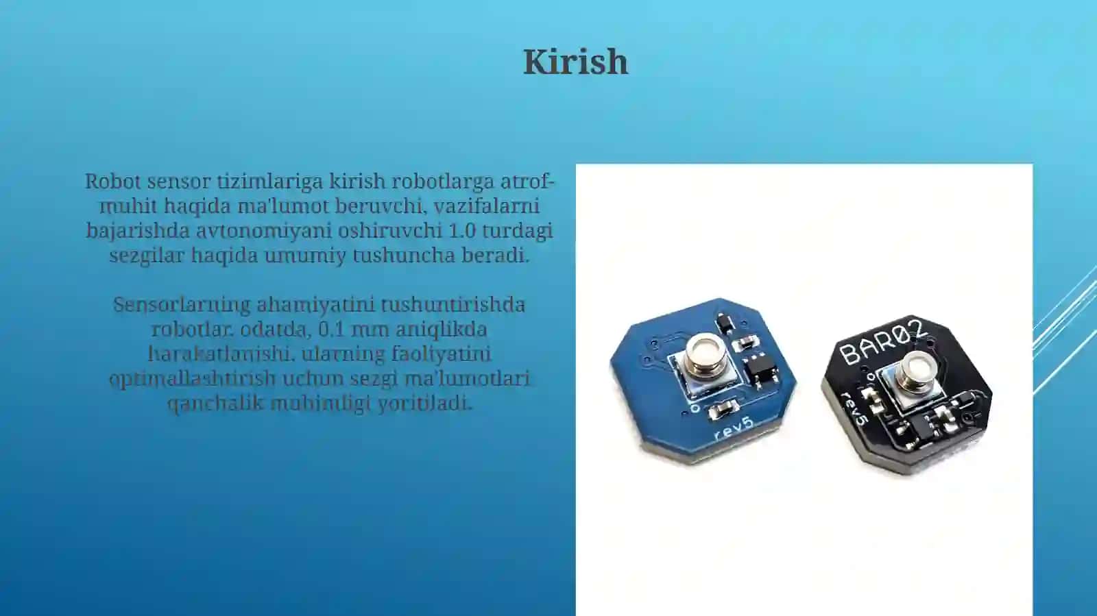 Robotlarning sensorli tizim elementlari 3