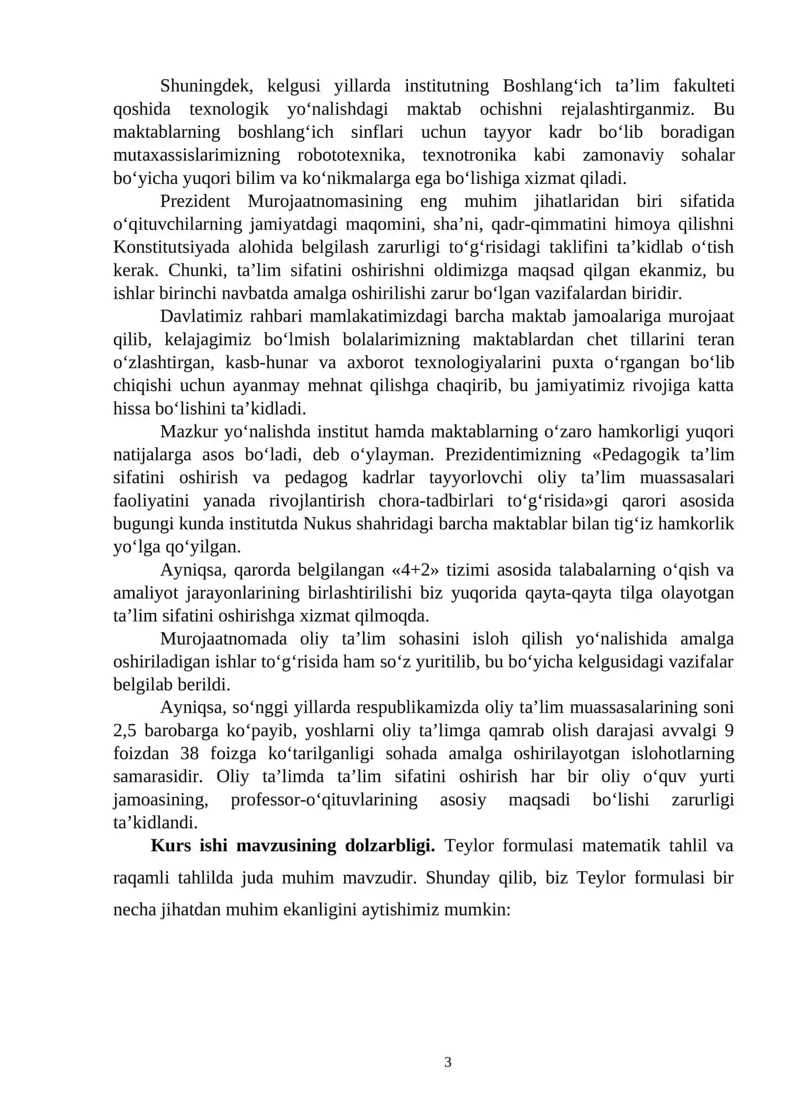 Teylor formulasi 3