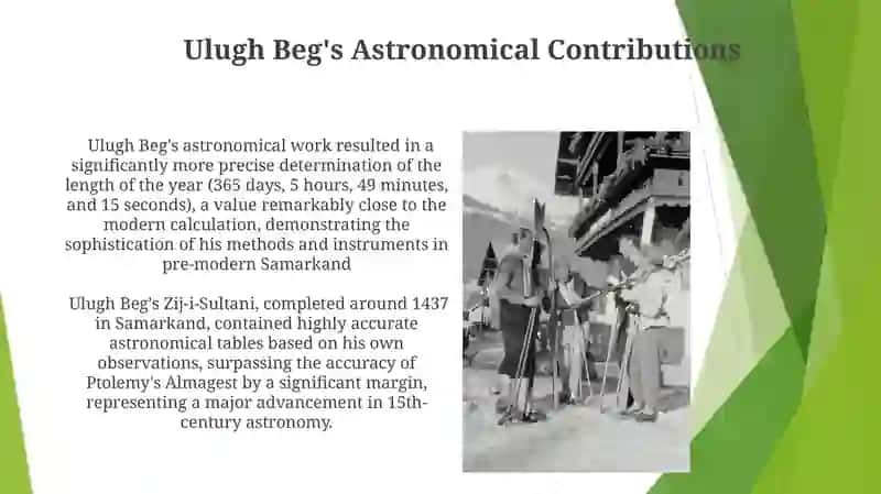 Ulugh Beg's Astronomical Contributions 3
