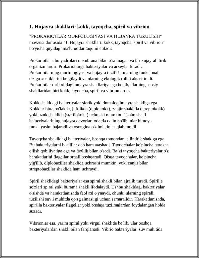PROKARIOTLAR MORFOLOGIYASI VA HUJAYRA TUZULISHI 3