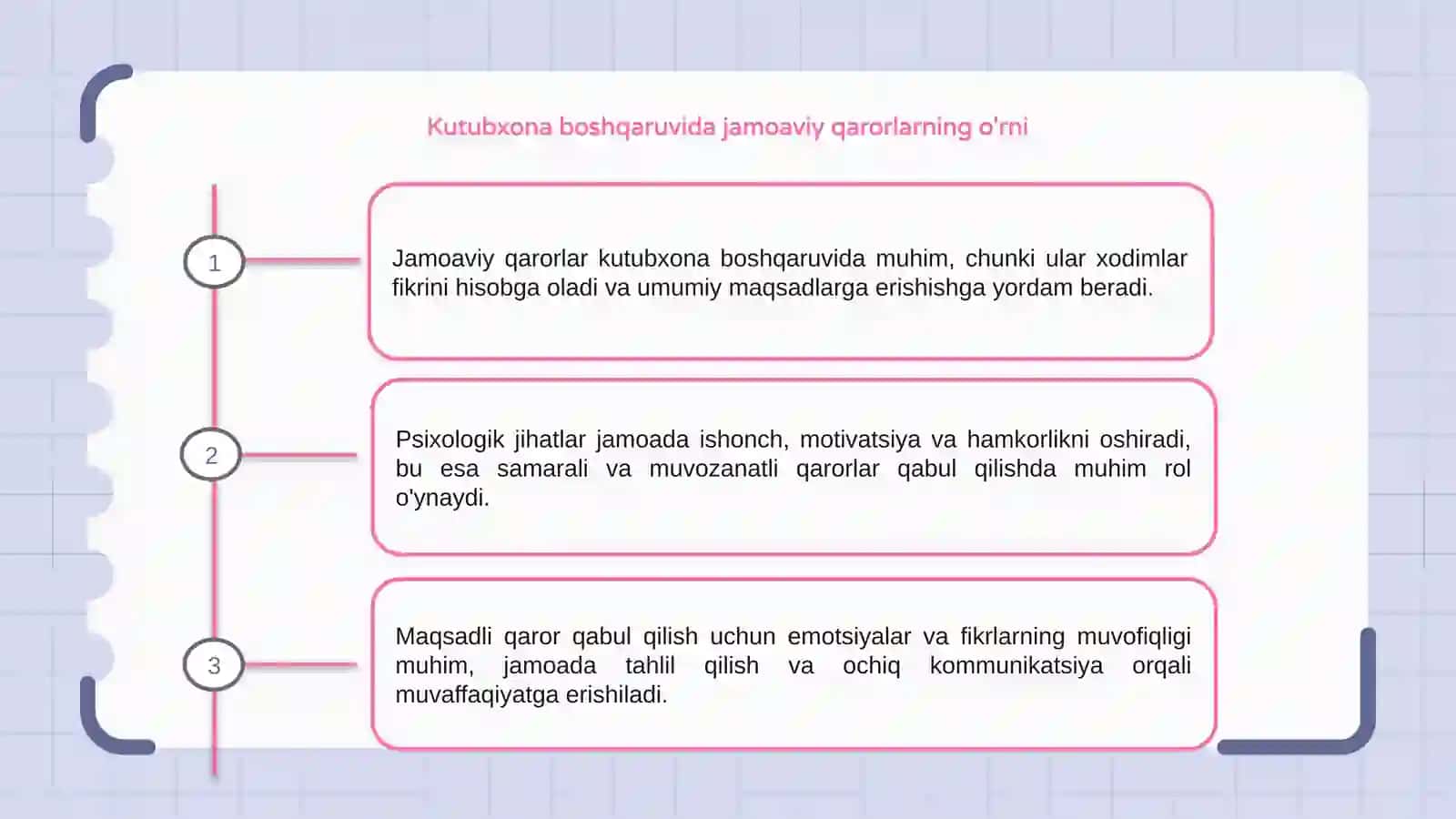 Kutubxona boshqaruvida jamoaviy qaror qabul qilishning psixalogik jihatlari 3
