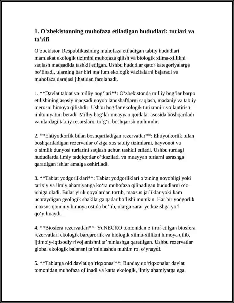 O'ZBEKISTONNING MUHOFAZA ETILADIGAN TABIIY HUDUDLARI 3