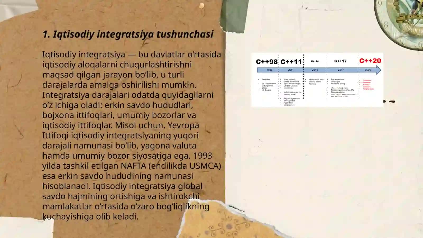 Iqtisodiy integratsiya va regional iqtisodiy tashkilotlar (Yevropa ittifoqi, ASEAN, MERCOSUR va h.k) 3