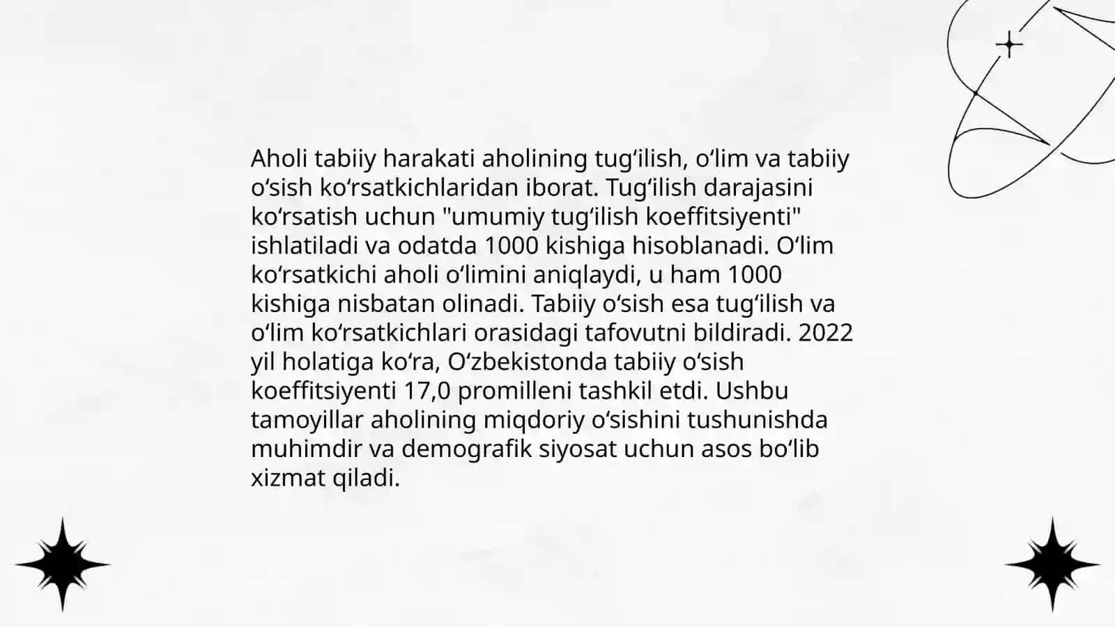 Aholining tabiiy harakati va Unga tasir qiluvchi omillar 3