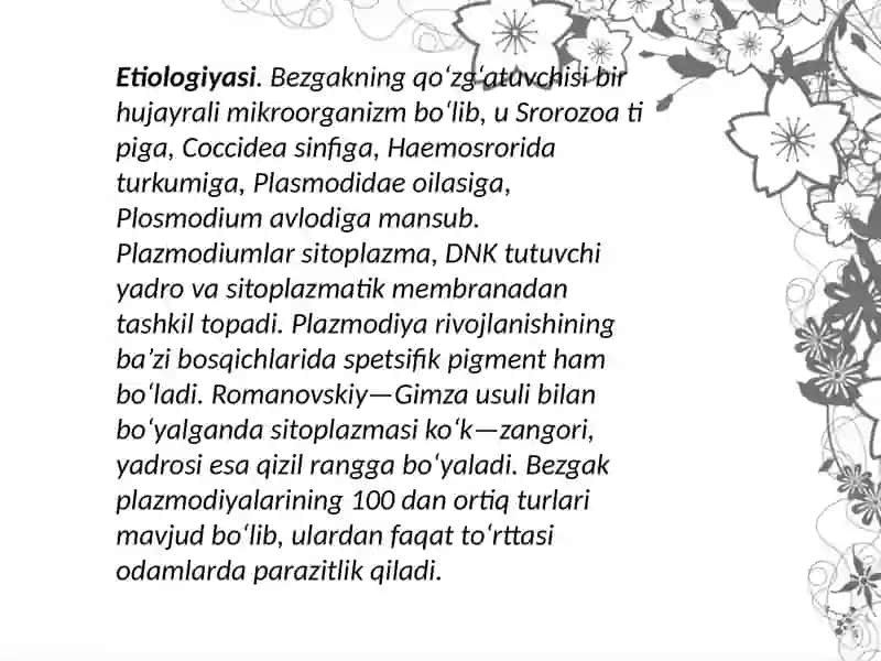 BEZGAK. ETIOLOGIYASI,EPIDIMIOLOGIYASI, PATOGENEZI, KLINIKASI, 3