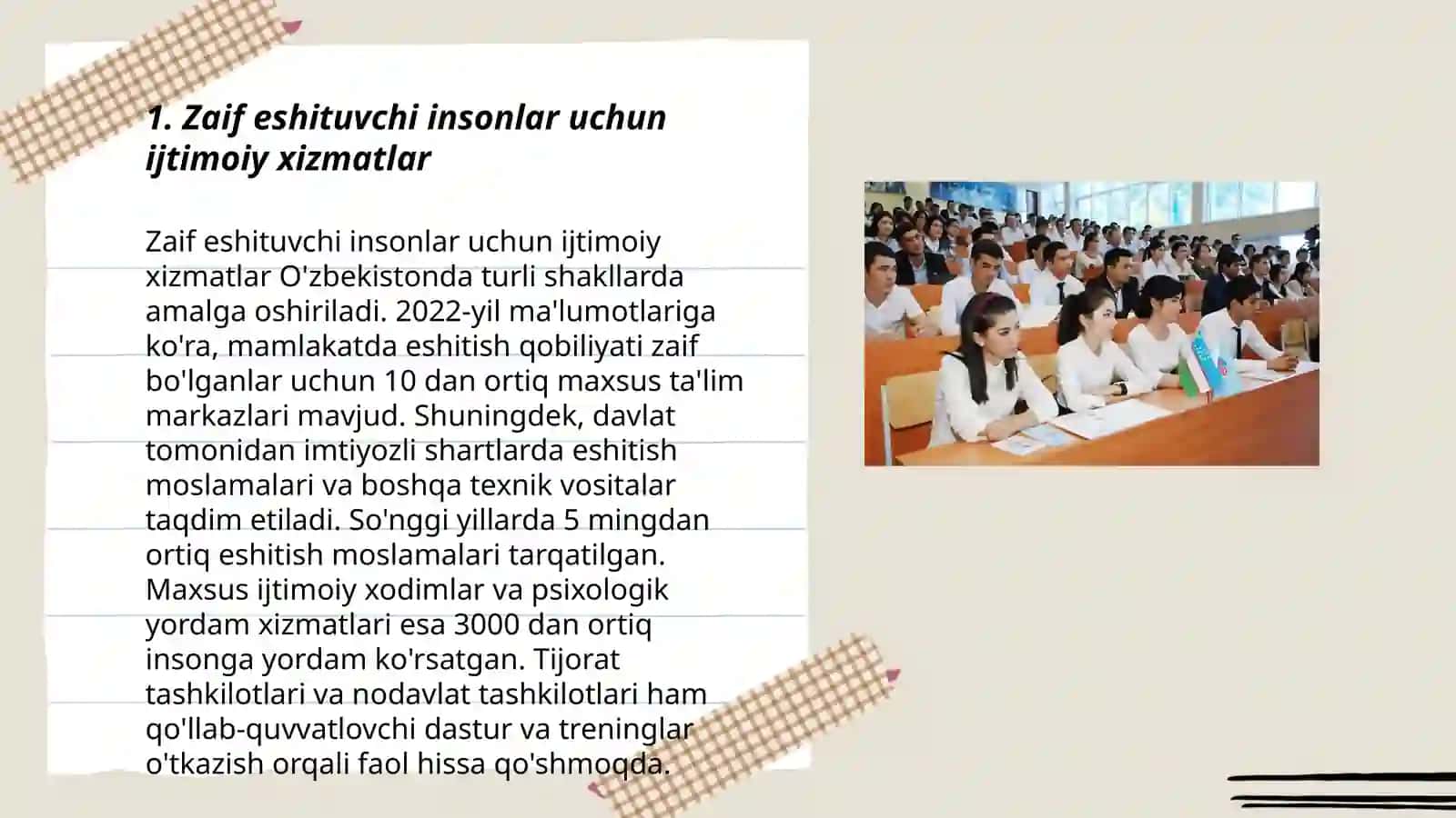Zaif eshituvchi insonlar uchun ijtimoiy xizmatlar 3