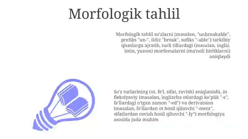 Morfologik tahlil 3