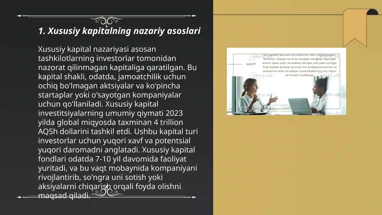 Xususiy kapital auditini o’tkazish tartibi 3