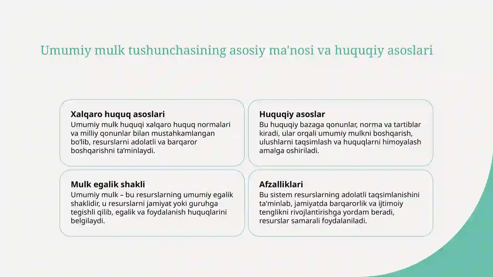 Umumiy mulk huquqi 3