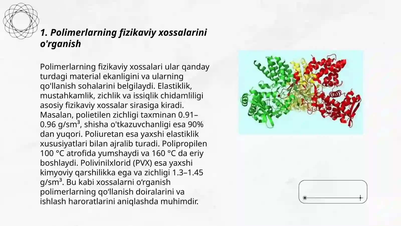 Polimerlarning fizikaviy xossalarini o'rganish 3
