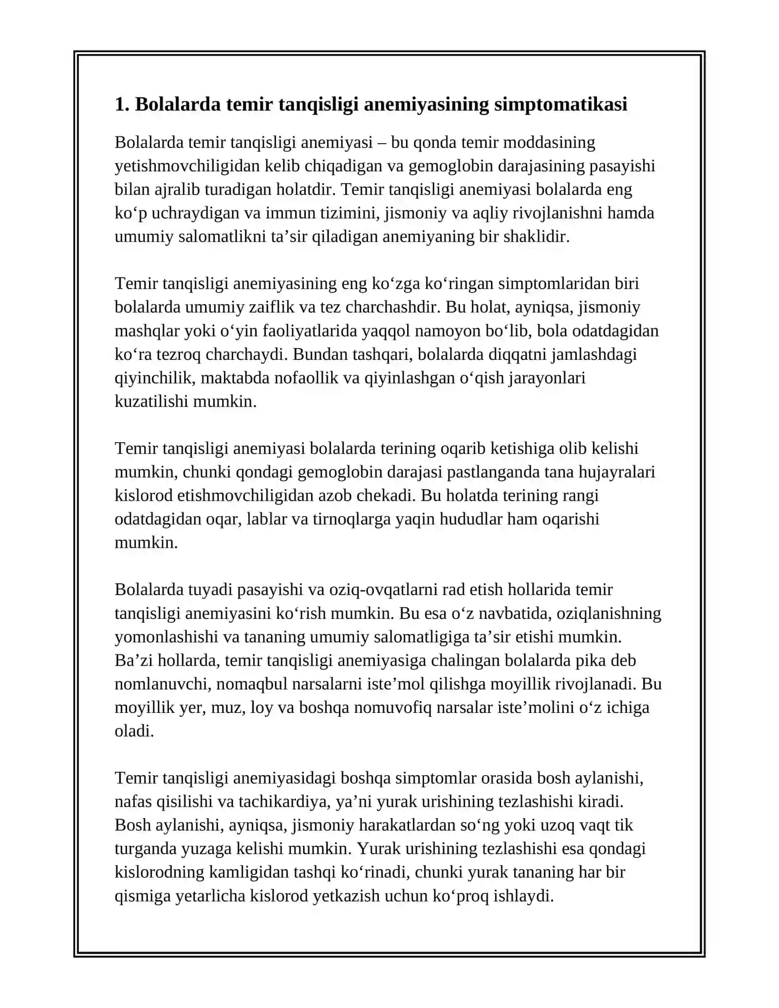 BOLALARDA QON YARATISH TIZIMI KASALLIKLARI SIMYOTIKASI 3