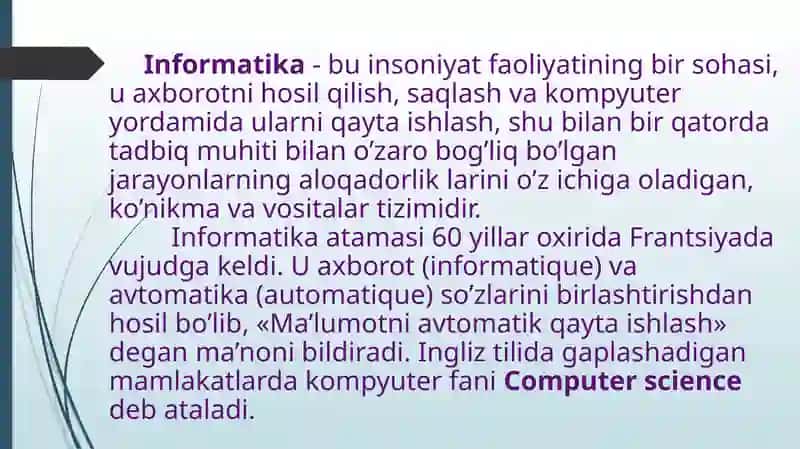 Axborot vauning turlari, xossalari, o’lchov birliklari 3