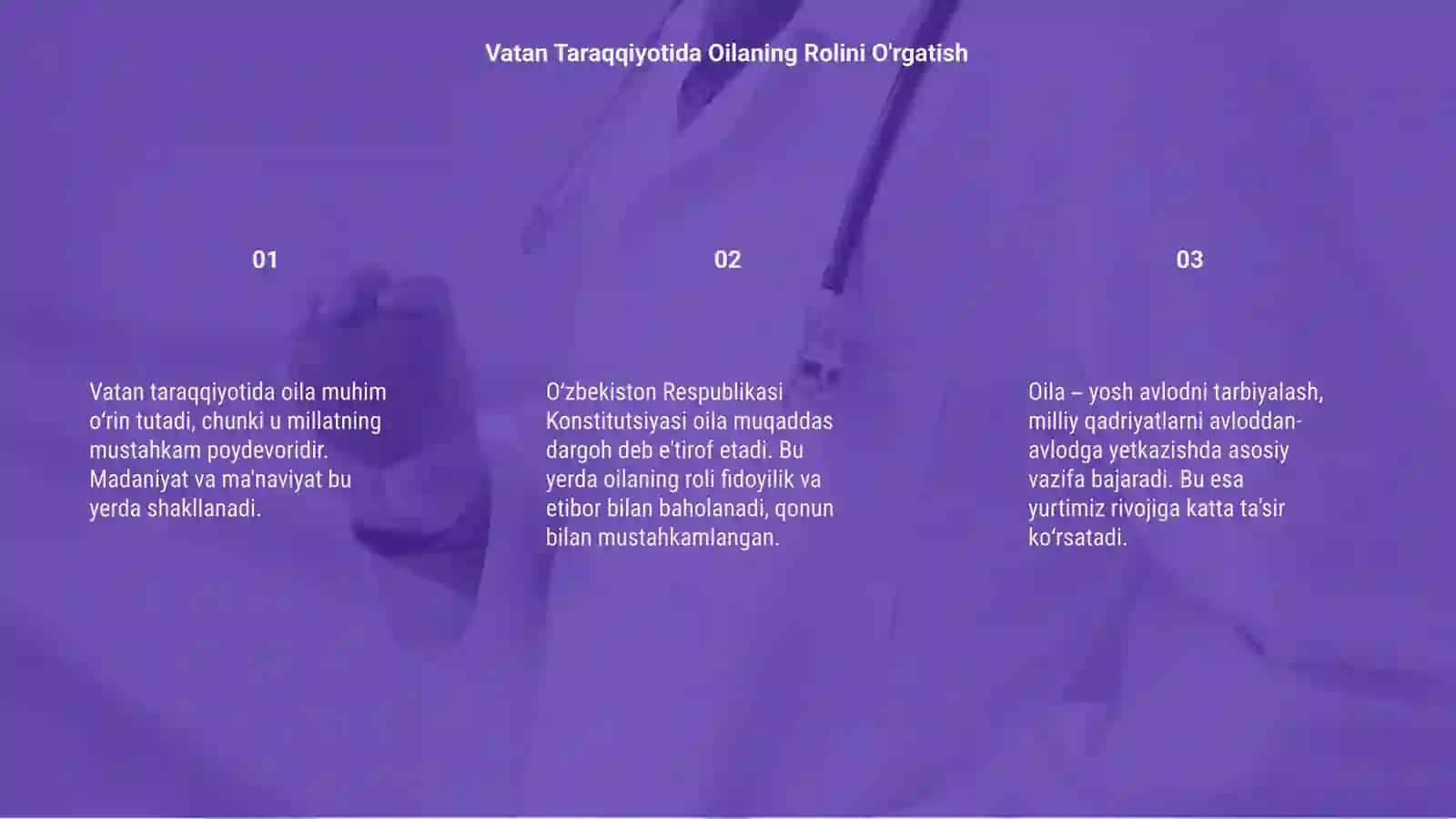 Vatan Taraqqiyotida Oilaning Rolini O'rgatish 3