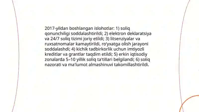 O'zbekiston Respublikasida biznes va tadbirkorlikni rivojlantirish istiqbollari 3