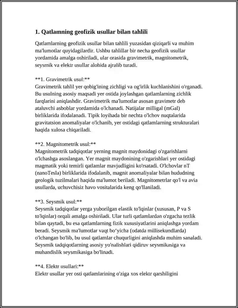 QATLAMNING NEFT VA GAZGA TOʻYINGANLIGINI ANIQLASH METODLARI 3