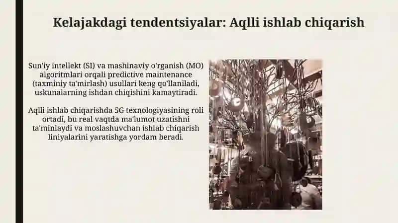 Un ishlab chiqarish sanoati tarixi 3