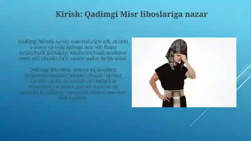 Qadimgi Misr liboslari tarixi 3