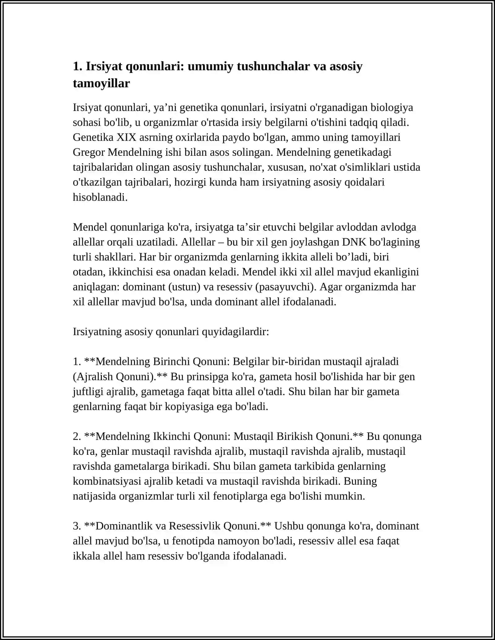 IRSIYAT QONUNLARI 3
