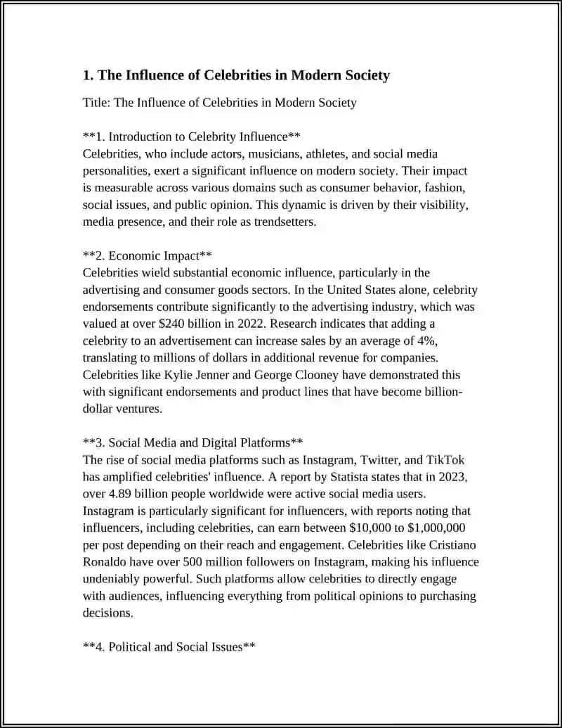 The Influence of Celebrities in Modern Society 3