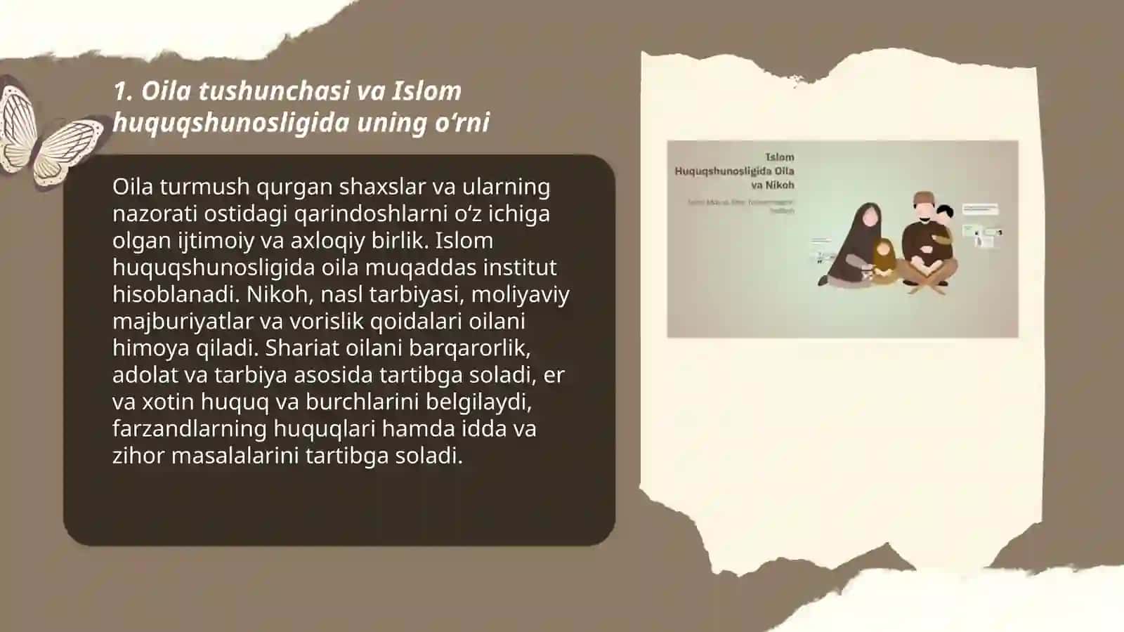 Islom huquqshonsligida oila nikoh,idda,zihor tushunchalari 3