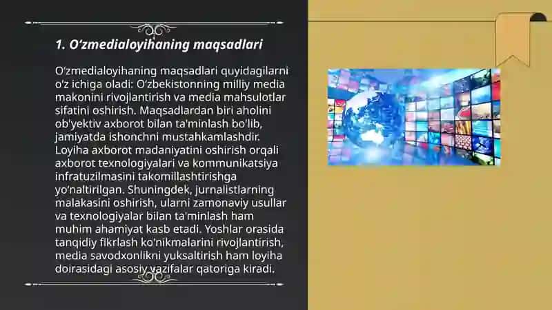 Oʻzmedialoyihasini ishlab chiqish va taqdim qilish 3