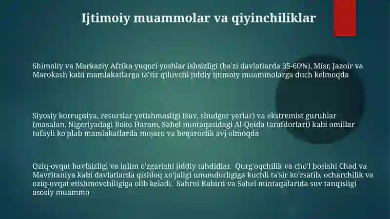 Shimoliy va Markaziy Afrika TGR 3