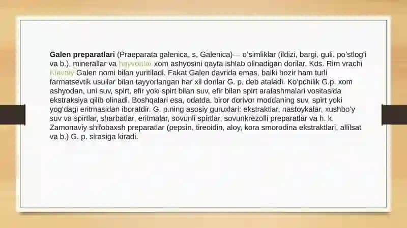 Galen, novagalenpreparatlar 3