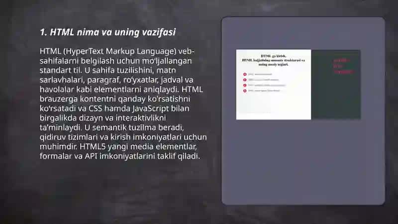 HTML tili va uning strukturasi 3