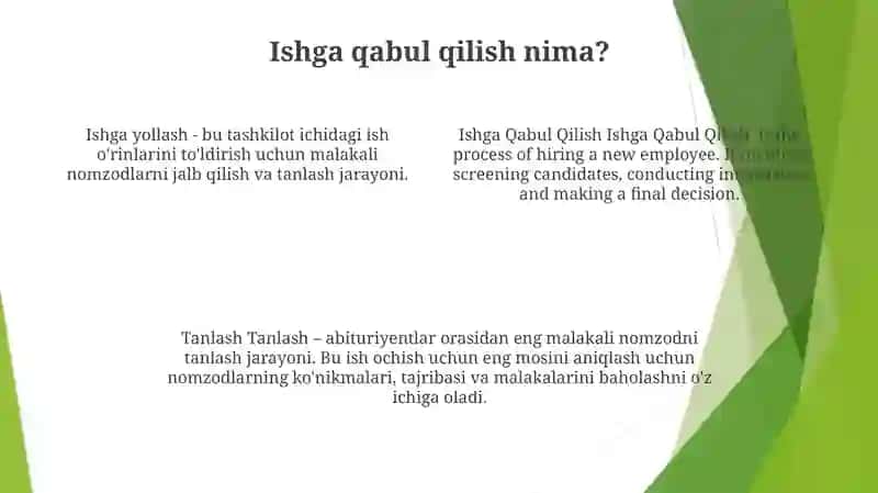 Ishga Qabul Qilish Va Tanlash 3