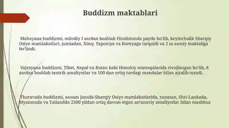 Buddizm maktablari 3