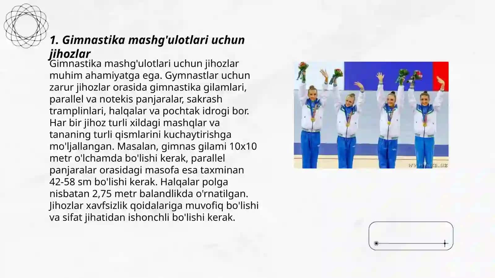 Gimnastika darslarini tashkil qilish va o'tkazish 3